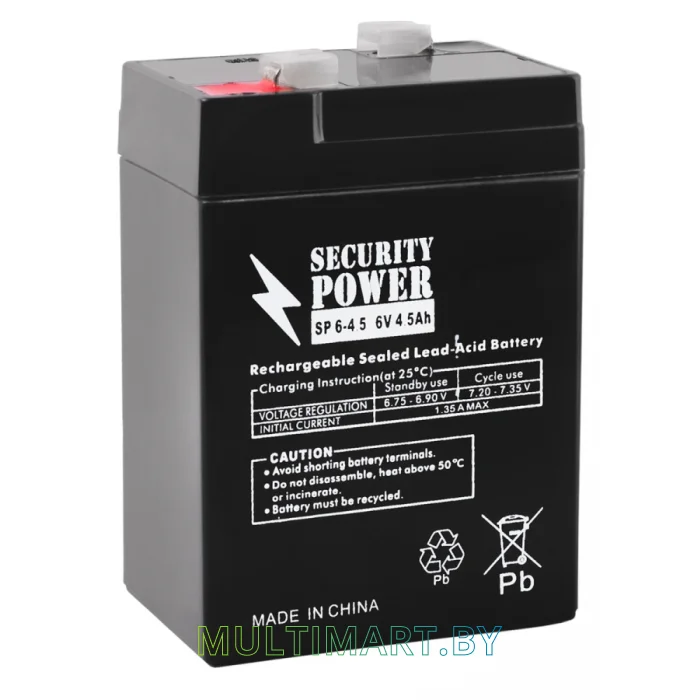 Аккумулятор для ИБП Security Power SP 6-4,5 F1 (6В/4.5 А·ч)